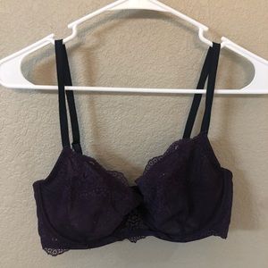 Sheer lace underwire bra